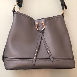 Gray shoulder bag